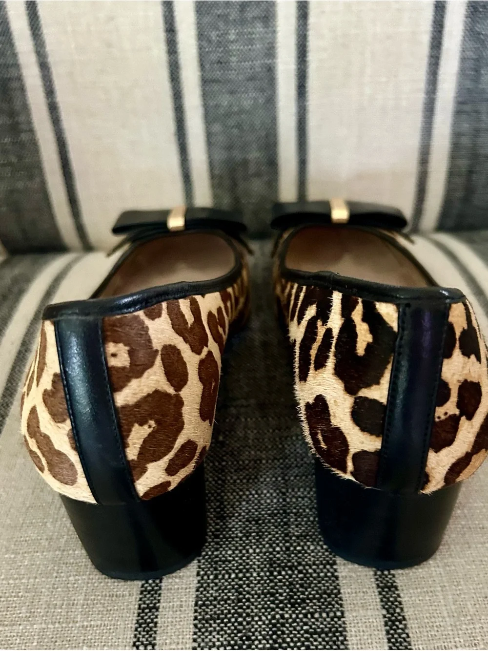 Michael Kors Leopard Print Heels with Black Bow